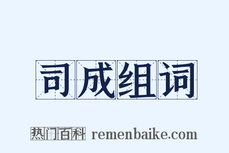 司成组词是什么意思的图片